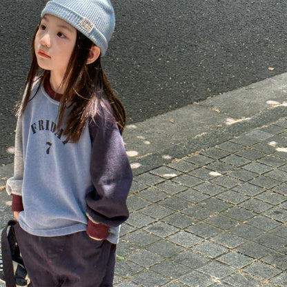 -ロゴプリント長袖スウェット ラグランTシャツ【mh0010812】 - mamahalo shop - 長袖Tシャツ -  べビー服 - 子供服 - 男の子 - 女の子