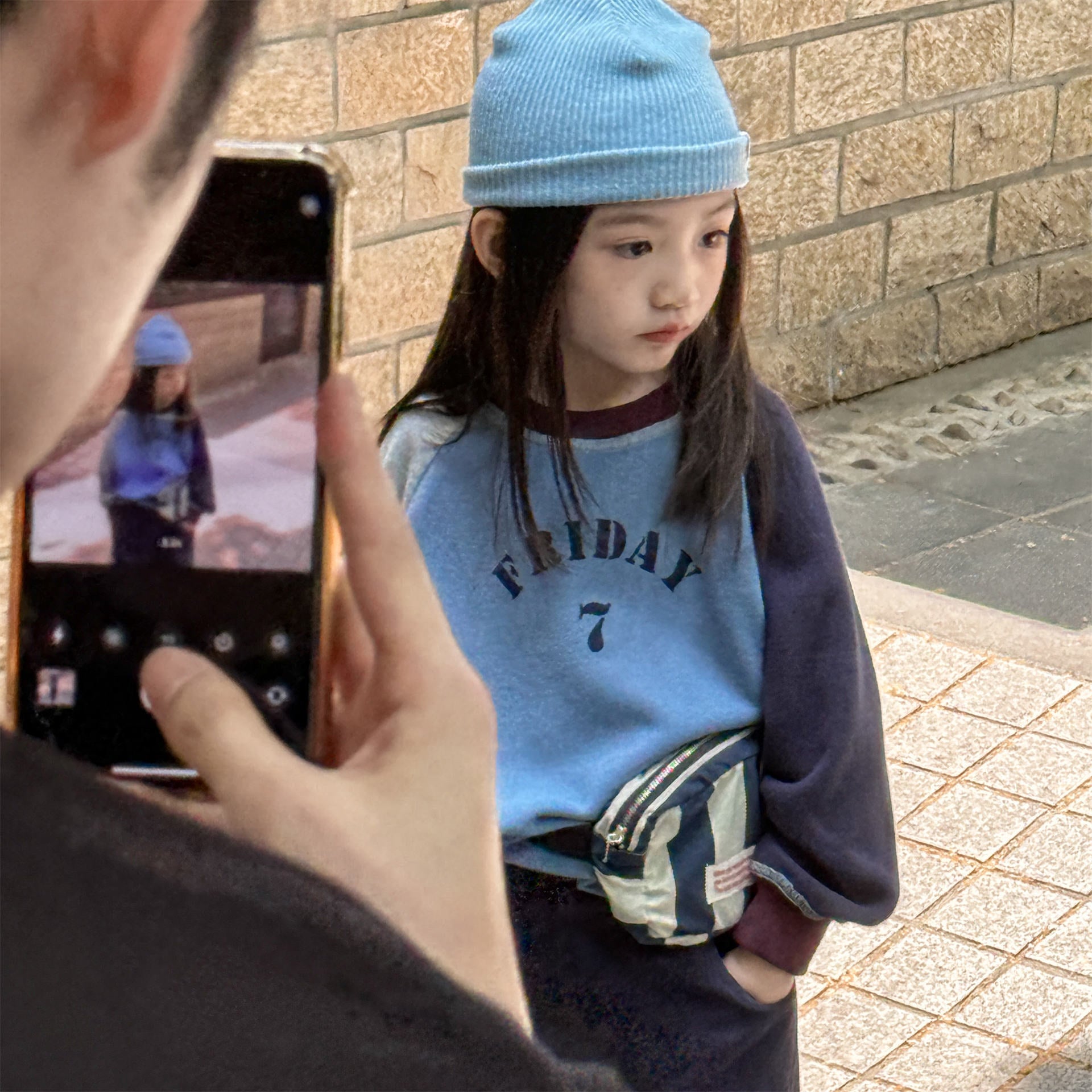 -ロゴプリント長袖スウェット ラグランTシャツ【mh0010812】 - mamahalo shop - 長袖Tシャツ -  べビー服 - 子供服 - 男の子 - 女の子