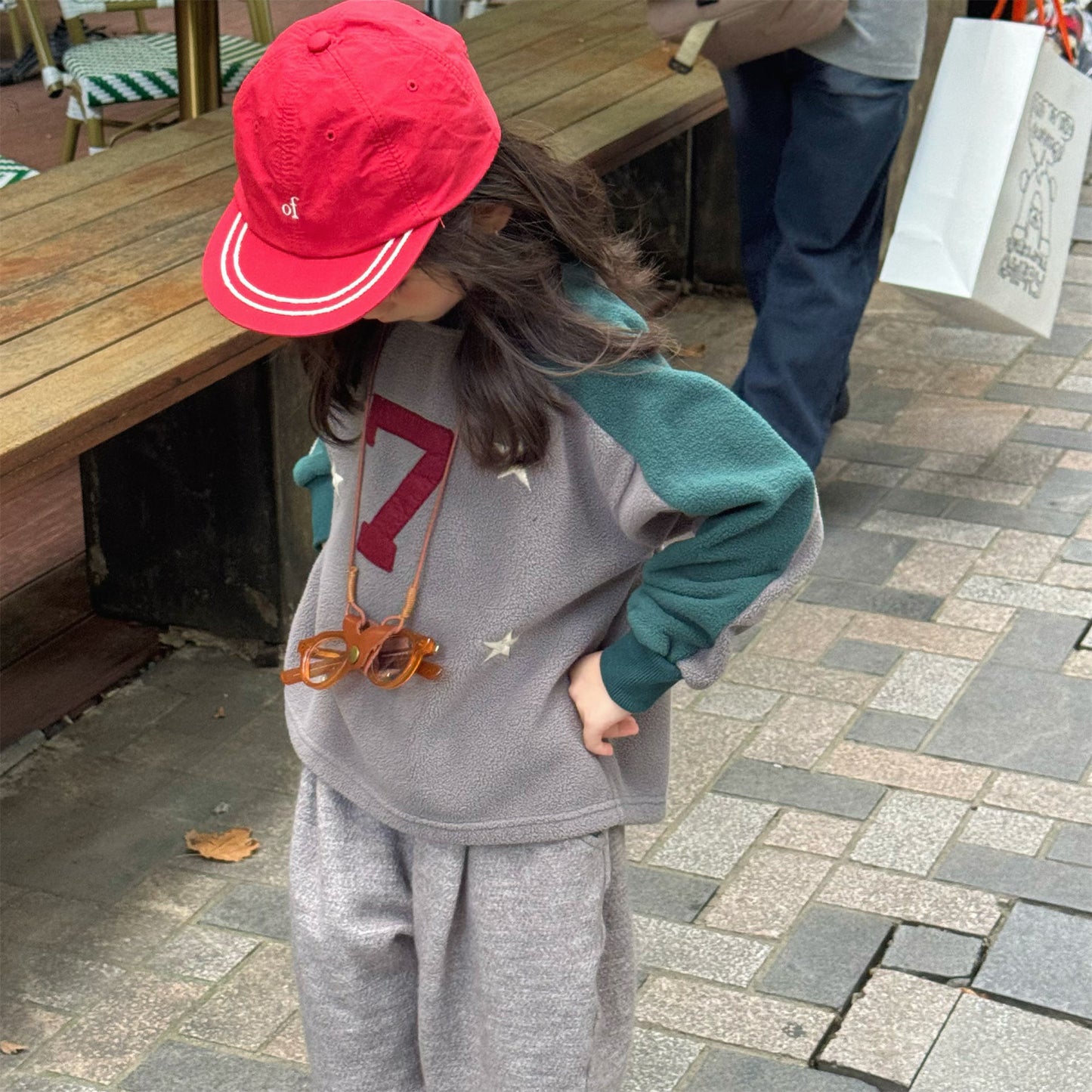 -ナンバーワッペン星柄フリーストレーナー【mh0010909】 - mamahalo shop - トレーナー・フーディ -  べビー服 - 子供服 - 男の子 - 女の子