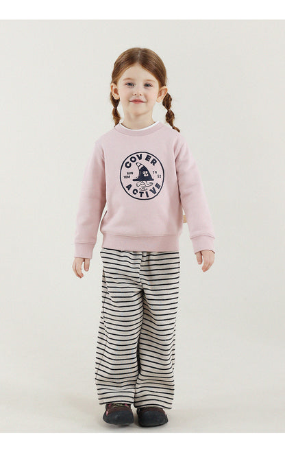 -長袖スウェットシャツ 裏起毛 プリント クルーネック 暖か【mh0011342】 - mamahalo shop - 長袖Tシャツ -  べビー服 - 子供服 - 男の子 - 女の子