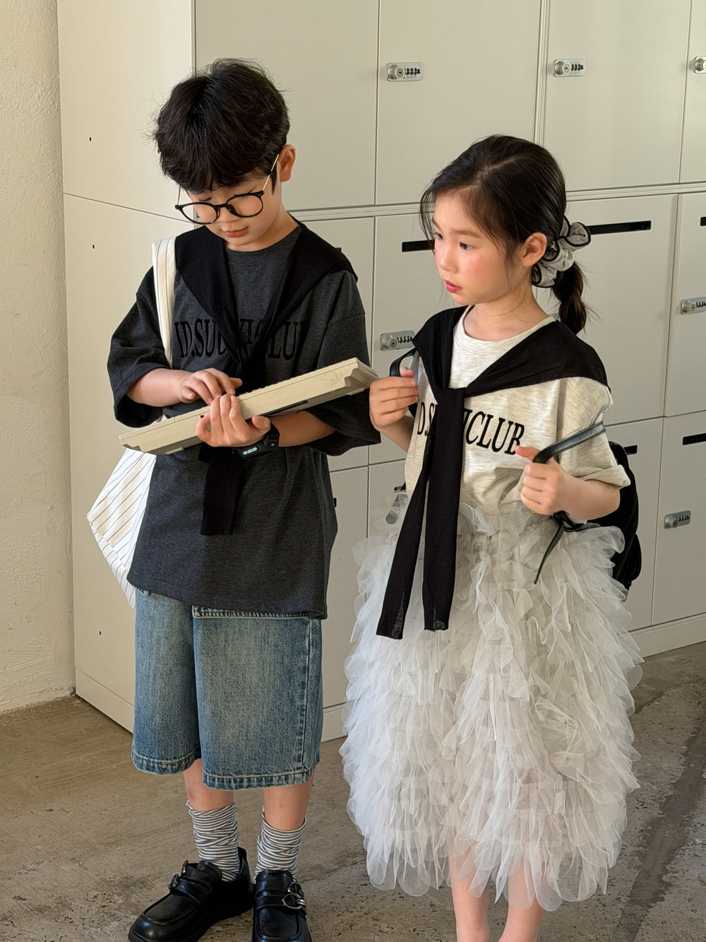 Letter Print Cotton T-shirt レター プリント 半袖Tシャツ【mh0012519】