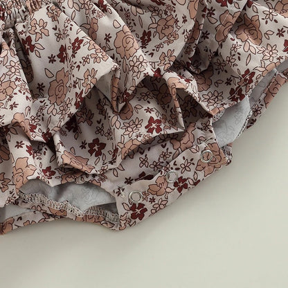 -ベビー キッズ セットアップ フラワー 花柄 ガールズ キャミソール ロンパース ワンピース ボーイズ セットアップ 半袖 シャツ ショートパンツ リンク 姉妹 兄弟 お揃い コーデ【mh0002074】 - mamahalo shop - ノースリーブワンピース -  べビー服 - 子供服 - 男の子 - 女の子