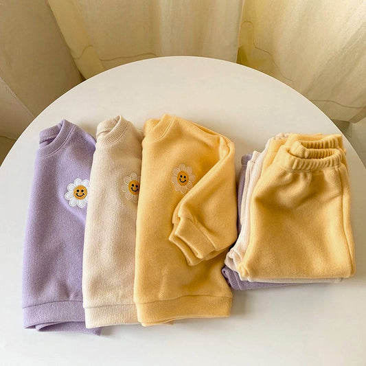 Flower Patch Fleece Sweatshirt Set