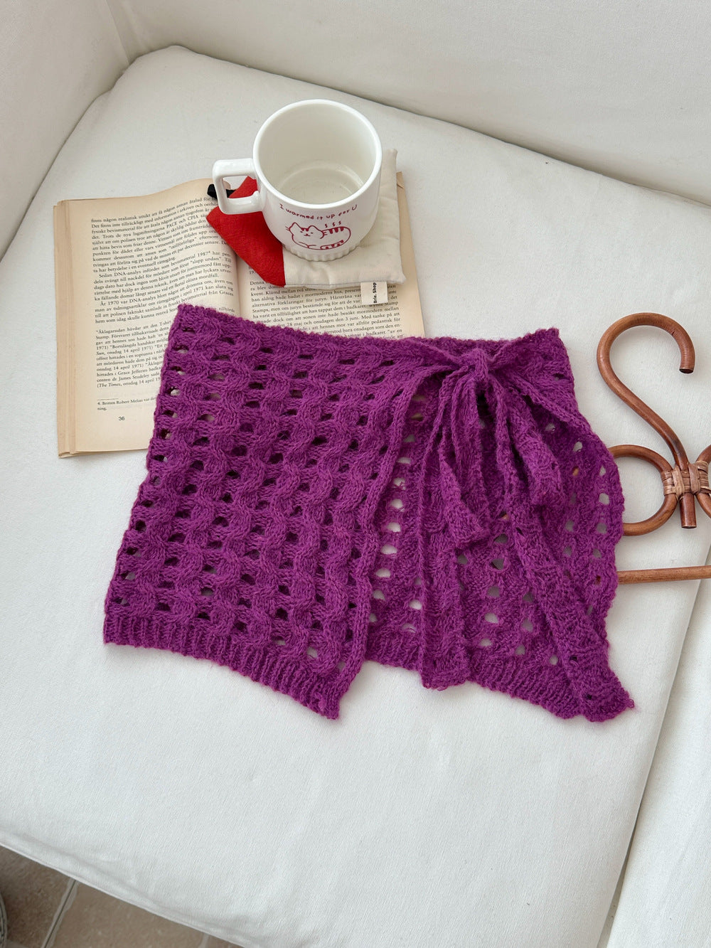 -サイドリボン透かし編みニット巻きスカート【mh0010771】 - mamahalo shop - スカート -  べビー服 - 子供服 - 男の子 - 女の子