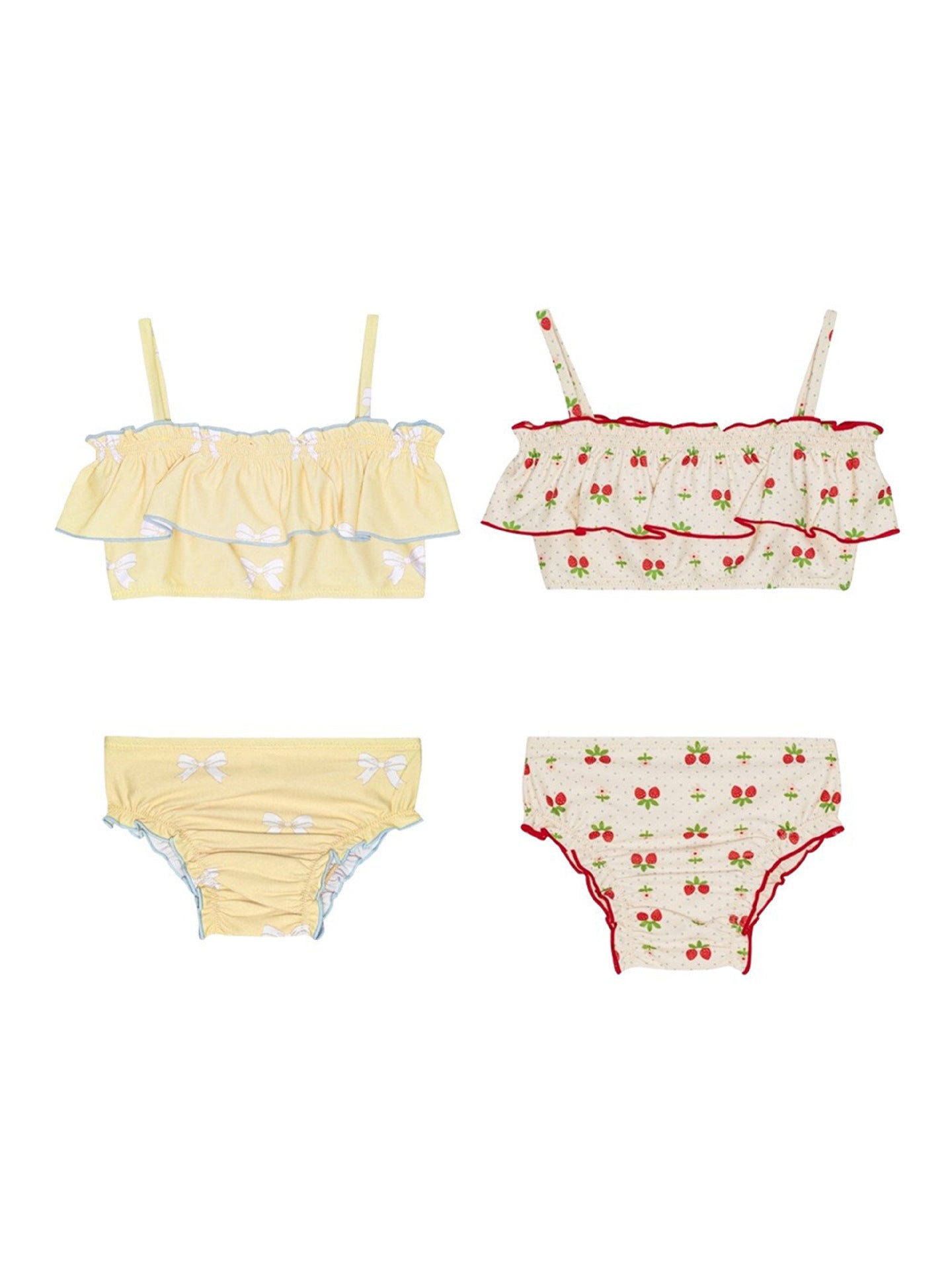 UPF50 Plus Ruffled Two-piece Bikini セパレート 水着【mh0012581】