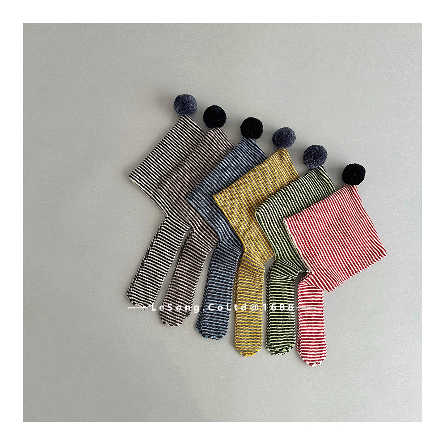 キッズ帽子 ボーダー マフラードッキング ピクシーハット【mh0011804】