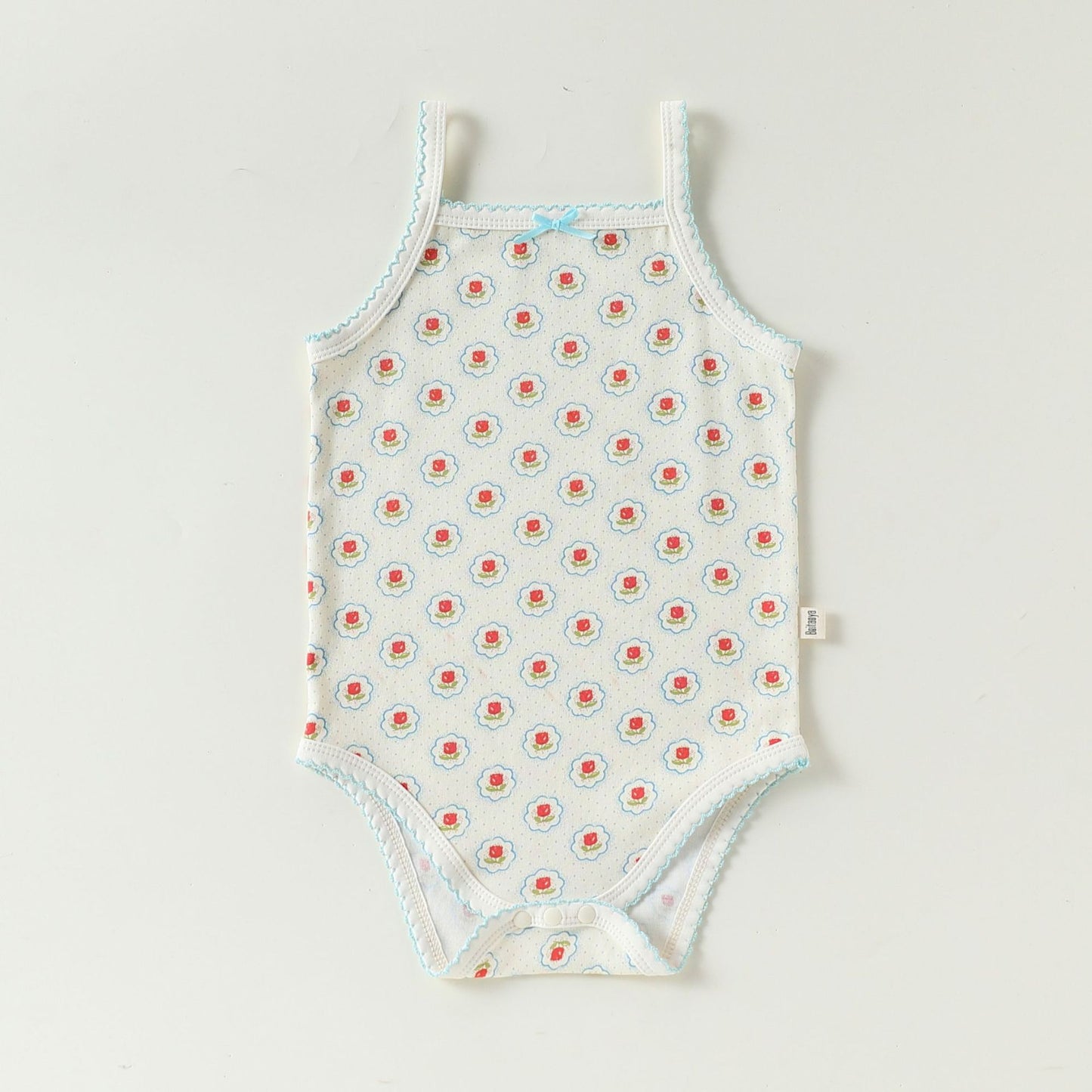Printed Camisole Romper チェリー ストロベリー キャミソールロンパース【mh0013025】