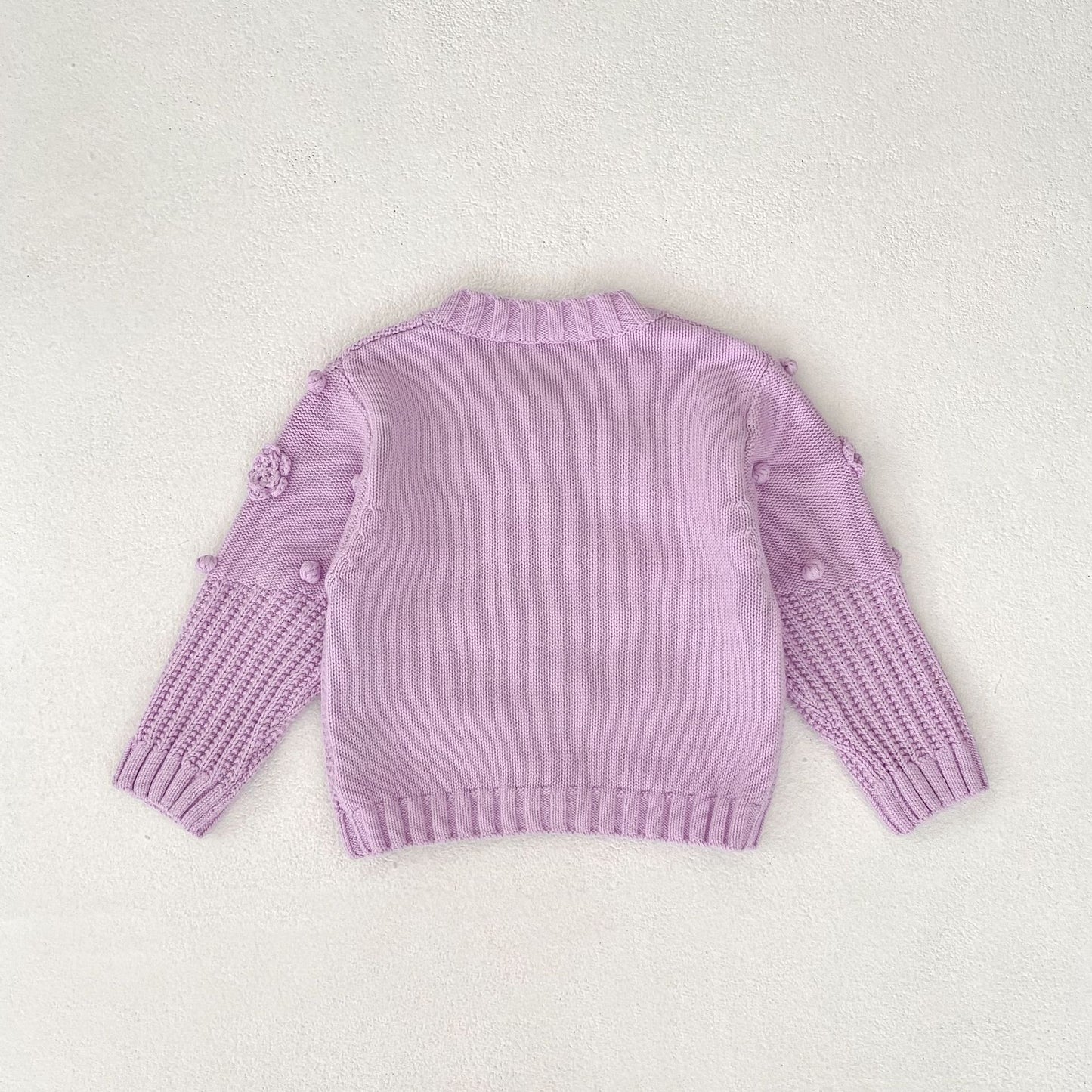 -かぎ編みフラワーニットカーディガン【mh0010846】 - mamahalo shop - カーディガン・パーカー -  べビー服 - 子供服 - 男の子 - 女の子