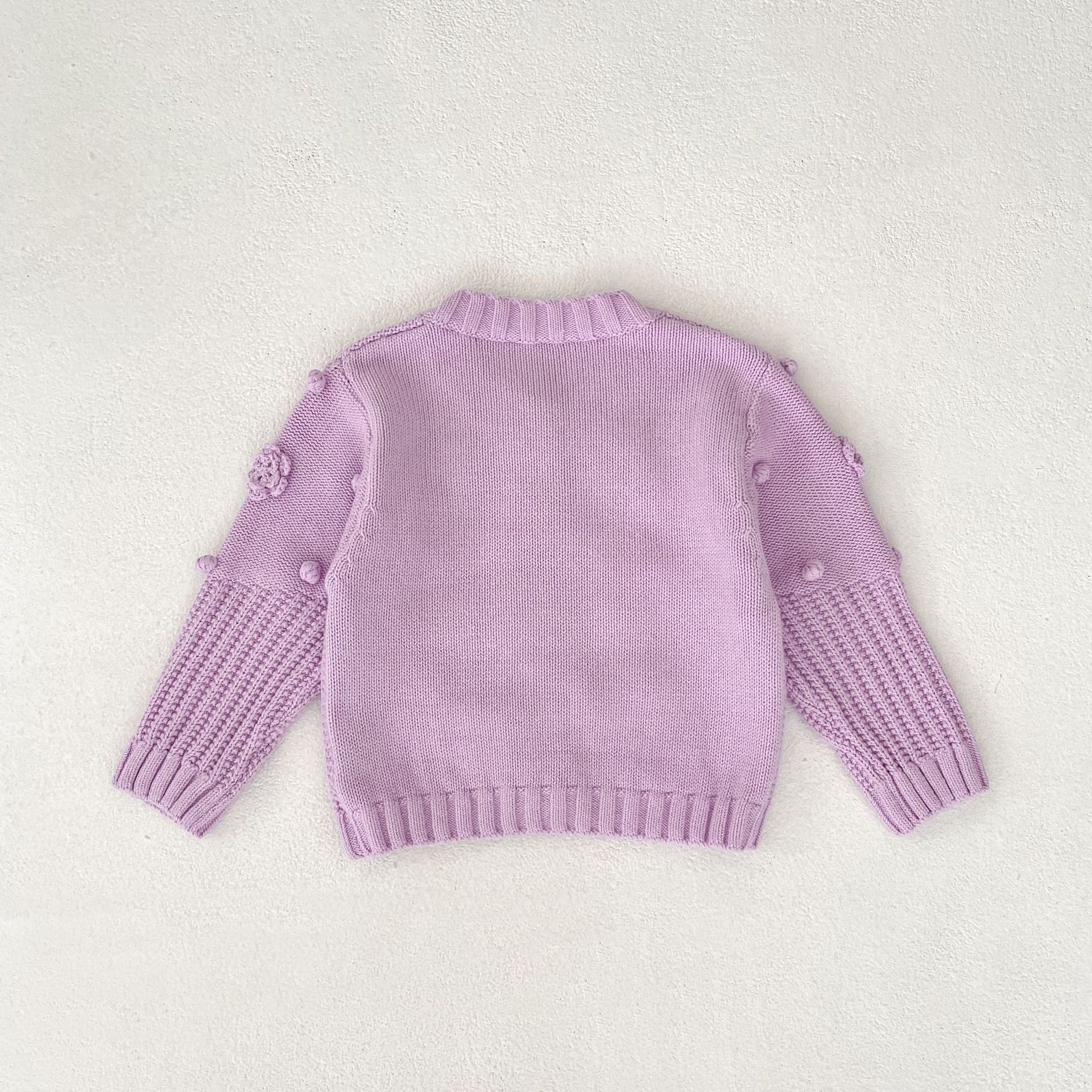 -かぎ編みフラワーニットカーディガン【mh0010846】 - mamahalo shop - カーディガン・パーカー -  べビー服 - 子供服 - 男の子 - 女の子