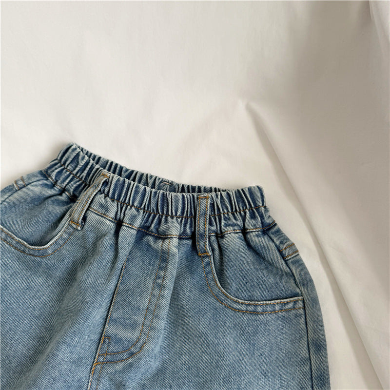 Fringed Raw Hem Denim Shorts フリンジ デニムショートパンツ【mh0013643】