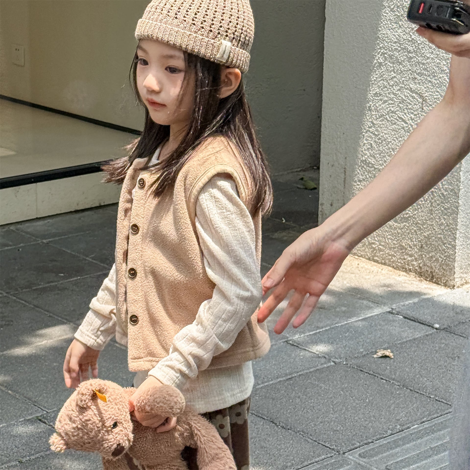 -フロントボタン付きフリースベスト【mh0010809】 - mamahalo shop - ベスト -  べビー服 - 子供服 - 男の子 - 女の子