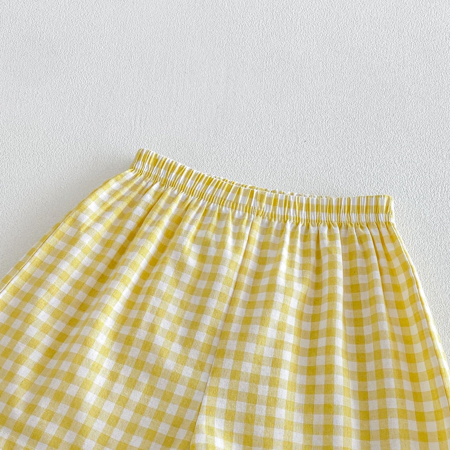 Gingham Halter Set チェック ノースリーブシャツ ショートパンツ セット【mh0013424】