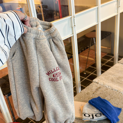 スウェットパンツ 裏ボア ロゴ刺繍 ゆったり ジョガーボトムス【mh0011607】