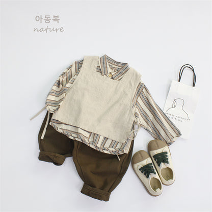 Cotton Linen Vest コットン リネン ベスト【mh0001296】