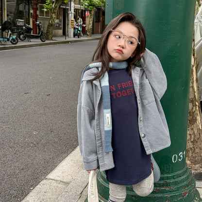 -コーデュロイシャツジャケット シャツコート【mh0010804】 - mamahalo shop - 長袖シャツ・ブラウス -  べビー服 - 子供服 - 男の子 - 女の子