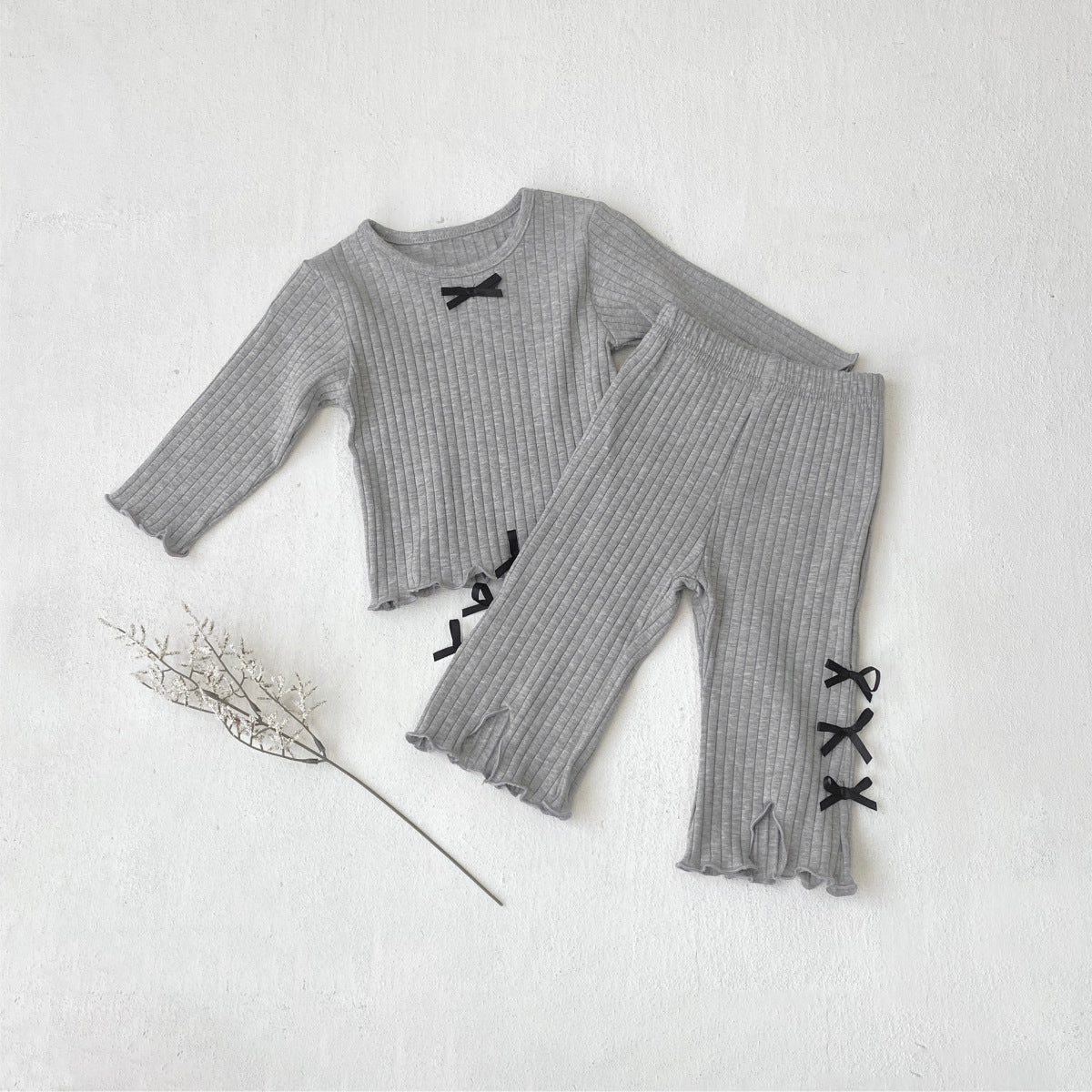 Big Pit Ribbon Base Set Loungewear Ribbon Knit Set [mh0011637] 