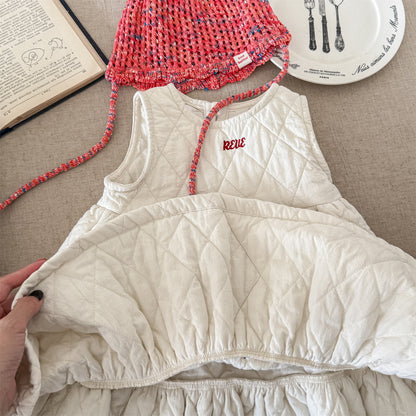 キルティングノースリーブワンピース【mh0010907】