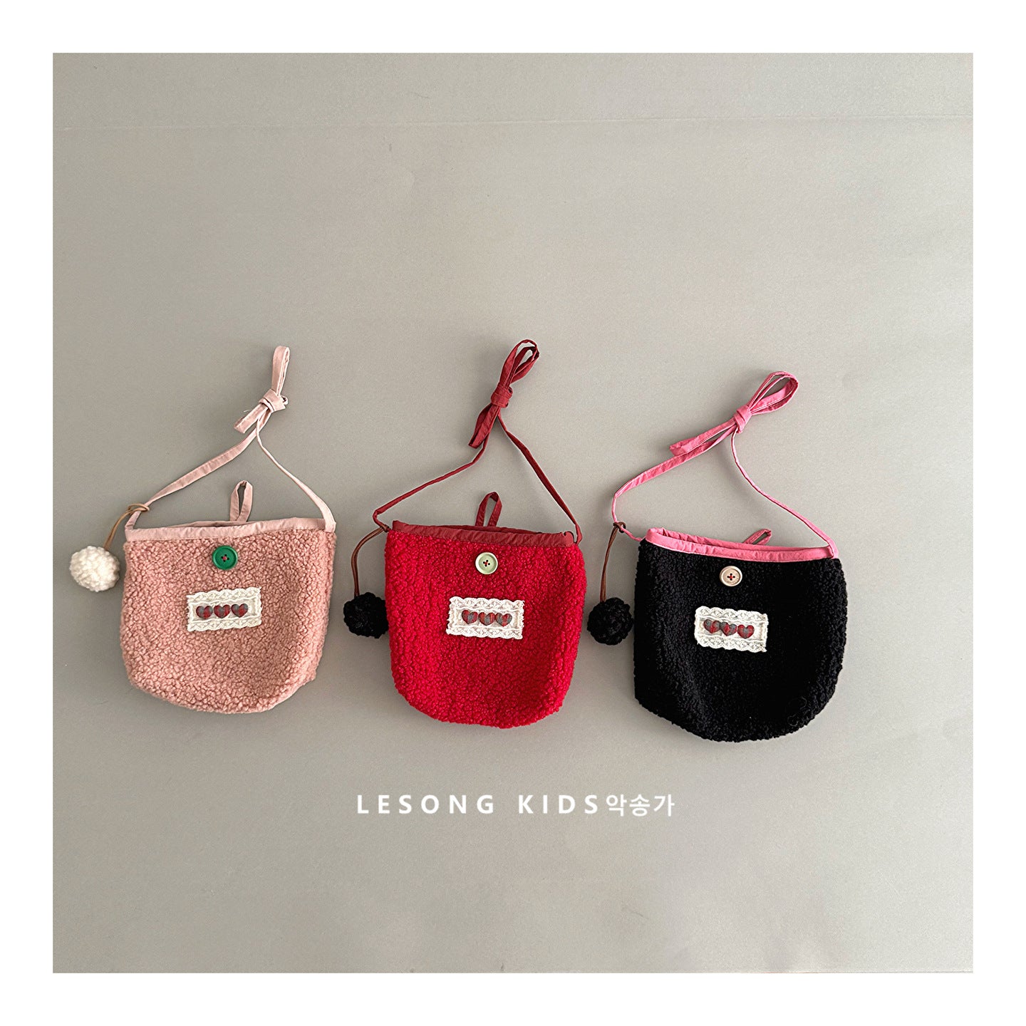 ベビーキッズバッグ ボアフリース ポシェット ポーチ 鞄【mh0011816】