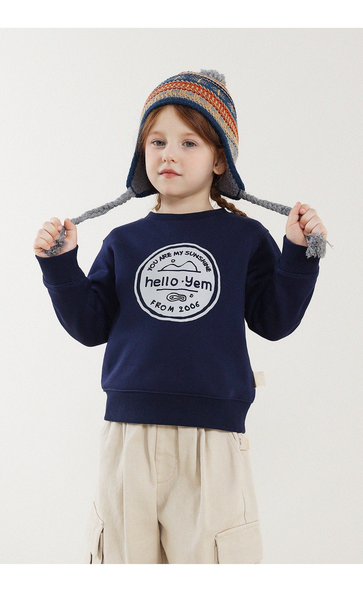 -長袖スウェットシャツ 裏起毛 プリント クルーネック 暖か【mh0011342】 - mamahalo shop - 長袖Tシャツ -  べビー服 - 子供服 - 男の子 - 女の子