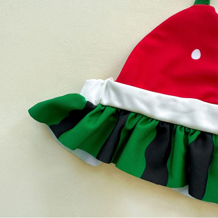 Watermelon-Shaped Bikini Three-Piece Set スイカ ベビー ビキニセット【mh0013376】