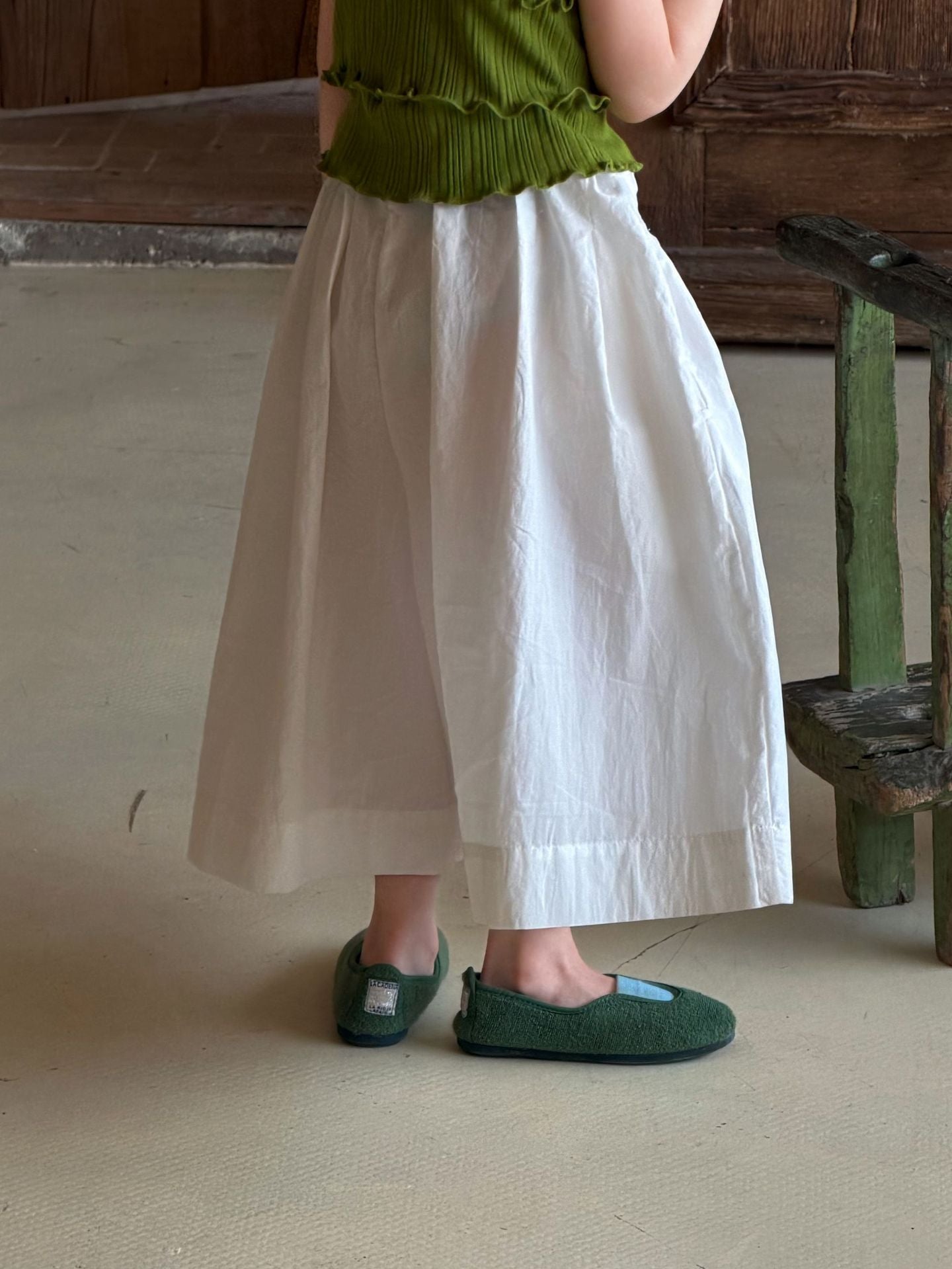 Solid Color Casual Wide-leg Cropped Pants コクーン クロップドパンツ【mh0013415】