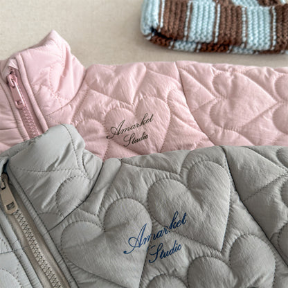 ハートキルティングジャケット キルトブルゾン ショートコート【mh0011912】