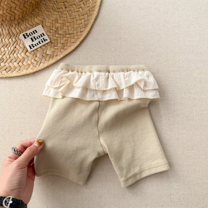Ruffle Waist Short Leggings ラッフル ショートレギンス【mh0013231】