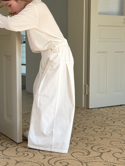 -無地ストレートワイドパンツ ゆったりカジュアルロングパンツ【mh0010777】 - mamahalo shop - ロングパンツ・スウェットパンツ -  べビー服 - 子供服 - 男の子 - 女の子