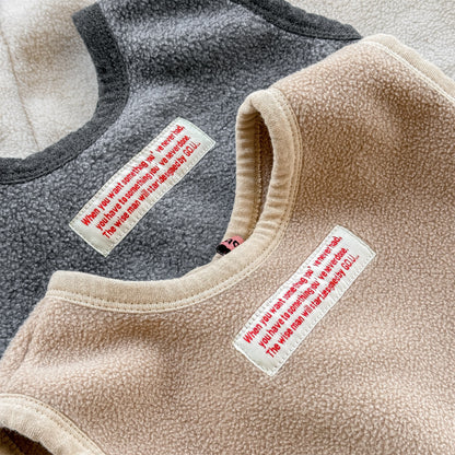 -フロントボタン付きフリースベスト【mh0010809】 - mamahalo shop - ベスト -  べビー服 - 子供服 - 男の子 - 女の子