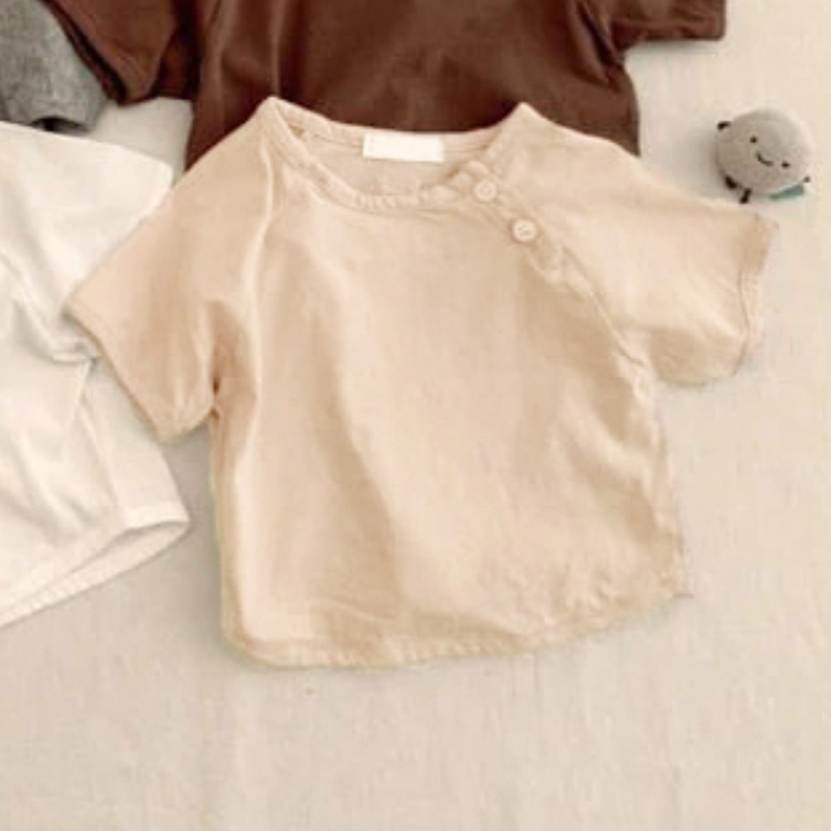 Solid Cotton Short Sleeve Tee プレーン 半袖Tシャツ【mh0013506】