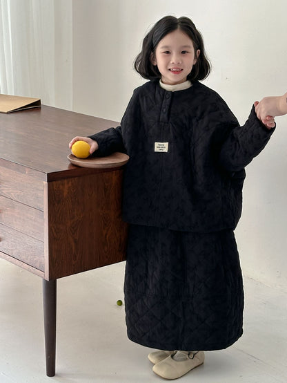 キルティングジャケット スカート セットアップ ノーカラー【mh0011654】