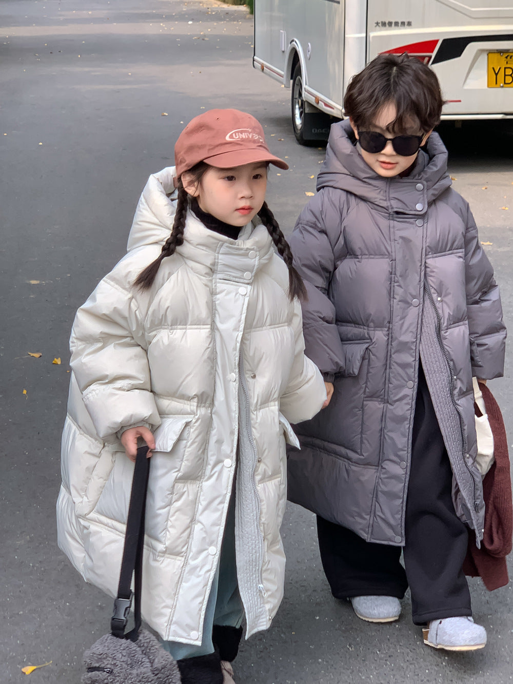 ダウンジャケット ロングコート フーディベンチコート【mh0011653】