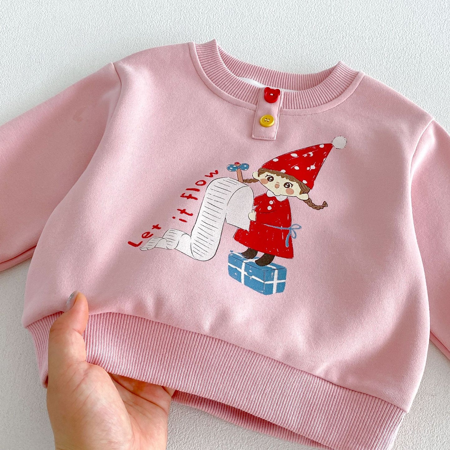 Sudadera de manga larga con estampado de personajes infantiles 【mh0014030】