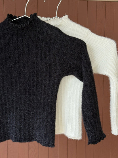 長袖ハイネックセーター フェイクミンクフリース インナートップス【mh0011898】