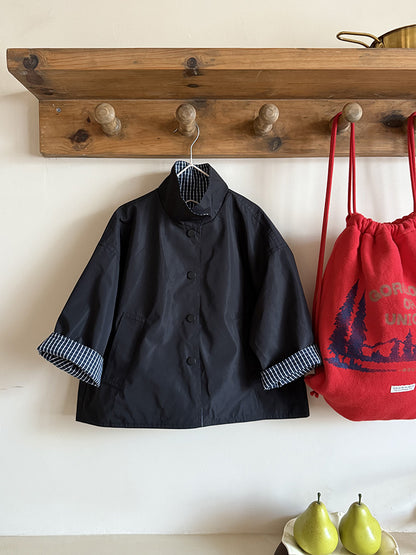 -リバーシブルスタンドカラーコートジャケット【mh0011041】 - mamahalo shop - ショートコート・ジャケット・ジャンパー -  べビー服 - 子供服 - 男の子 - 女の子