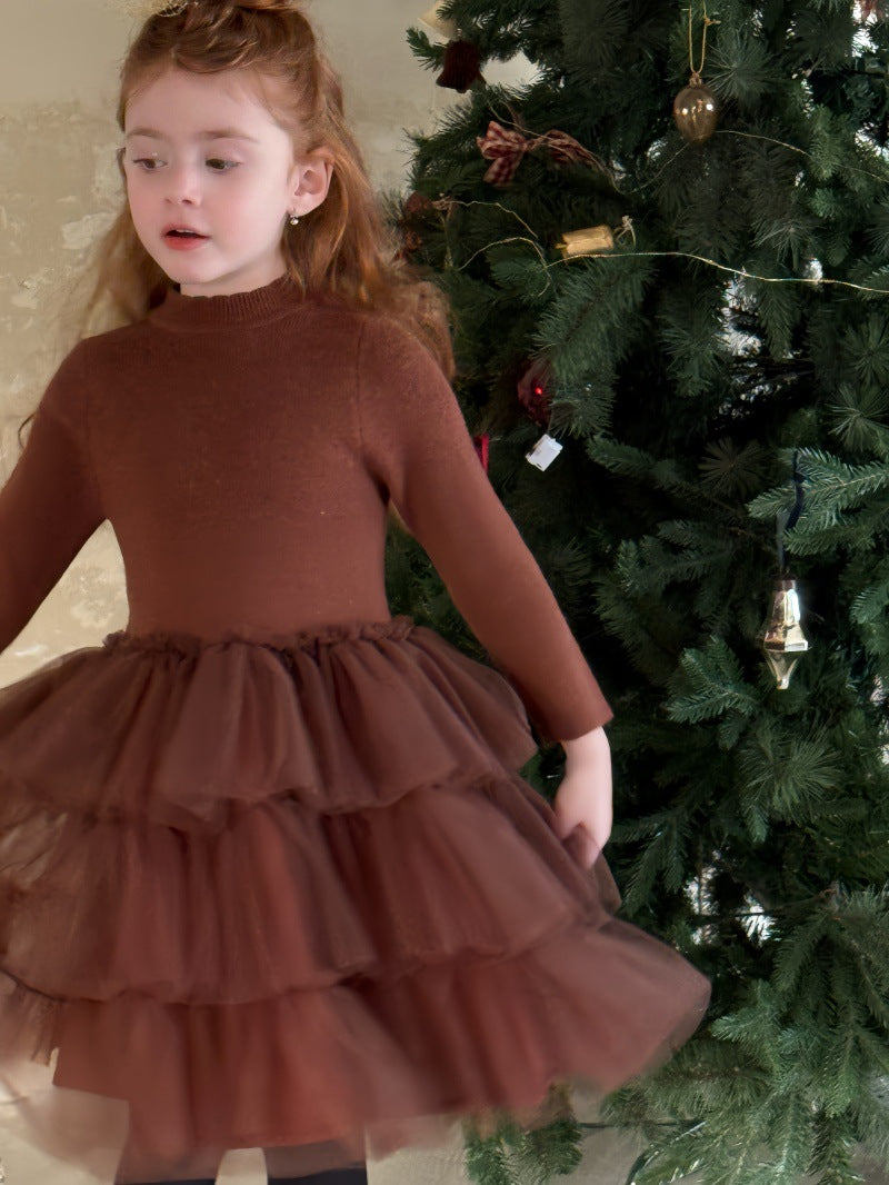 長袖ワンピース チュチュパフュースカート バレリーナドレス【mh0011895】