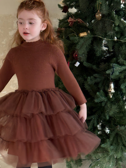 長袖ワンピース チュチュパフュースカート バレリーナドレス【mh0011895】