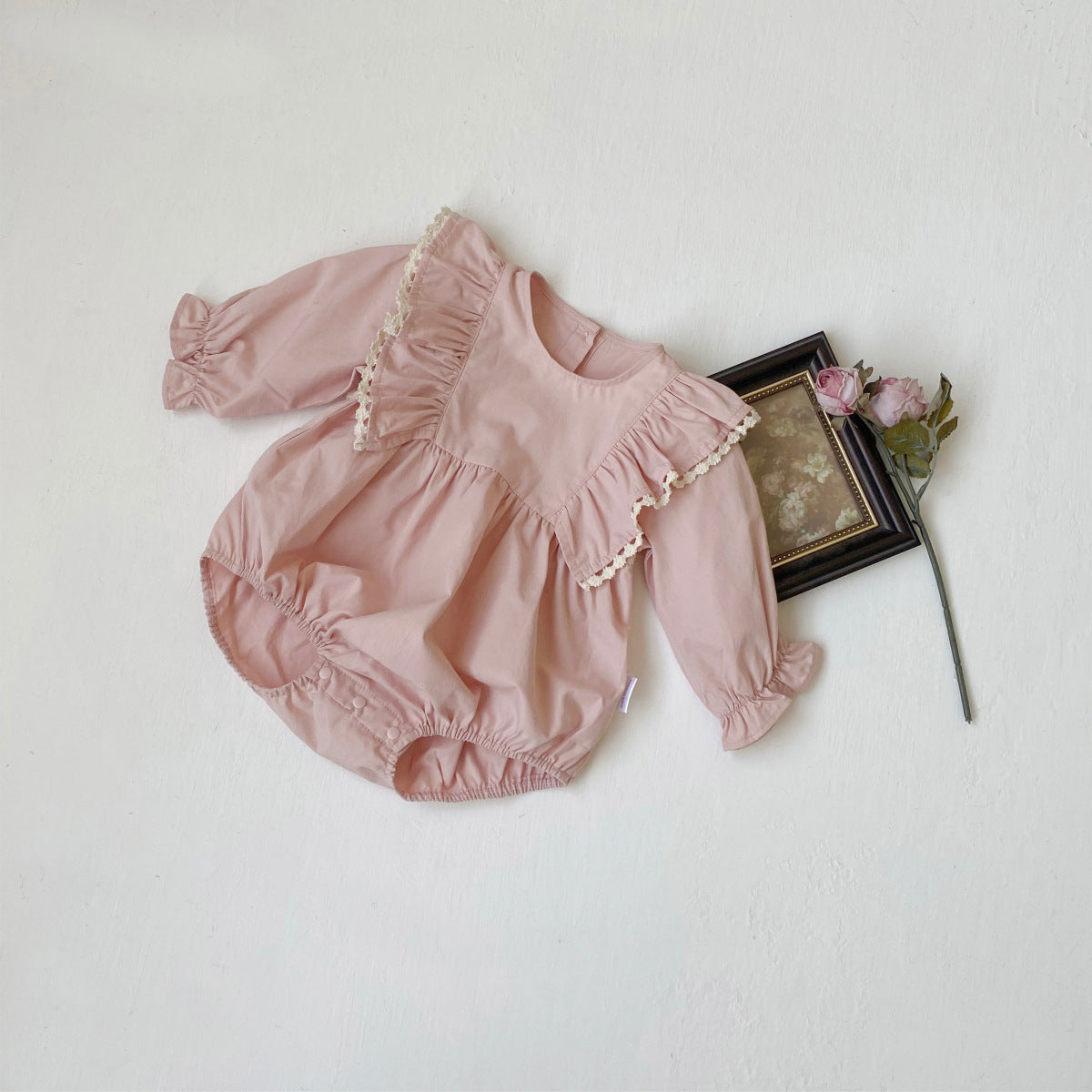 Baby Ruffle Collar Long Sleeve Romper [mh0013882]