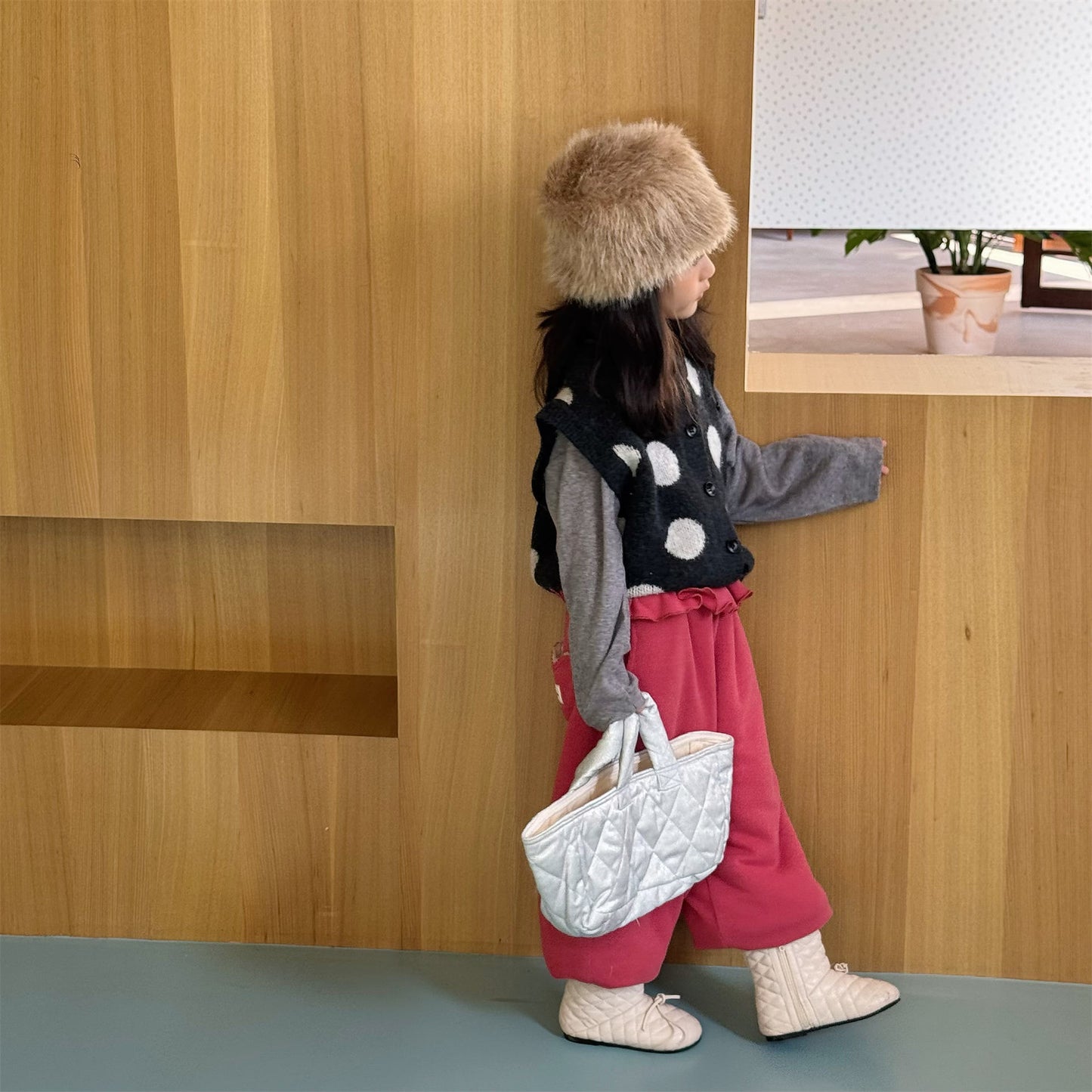 ハートポケットスウェットパンツ ジョガーパンツ 裏起毛【mh0011925】