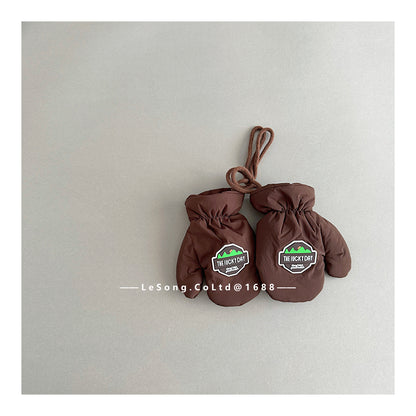 キッズ手袋 ミトン 指なし スキー グローブ【mh0011821】