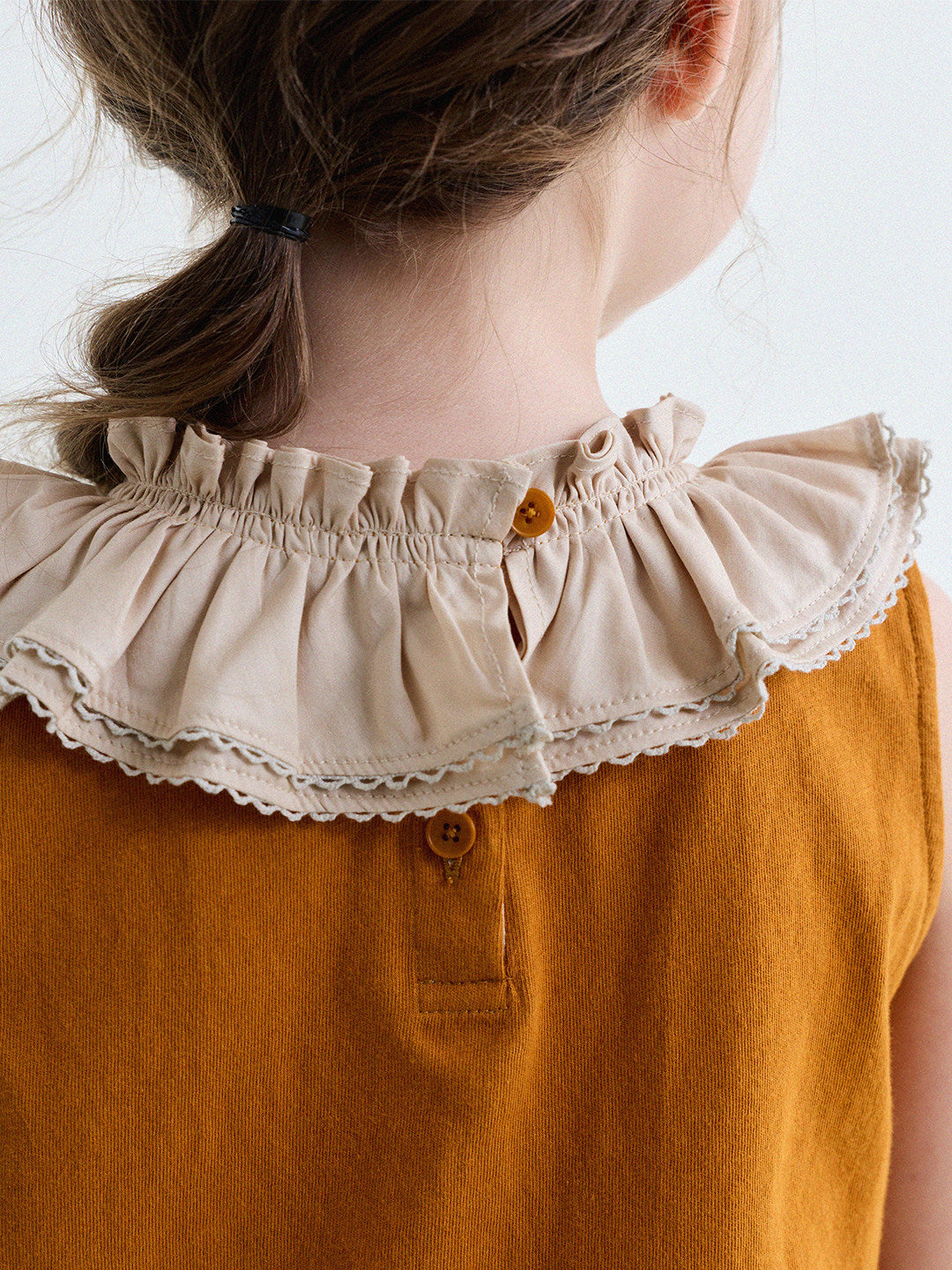 Ruffle Collar Cotton Vest フリルカラー ノースリーブブラウス【mh0013202】