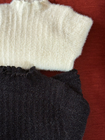 長袖ハイネックセーター フェイクミンクフリース インナートップス【mh0011898】