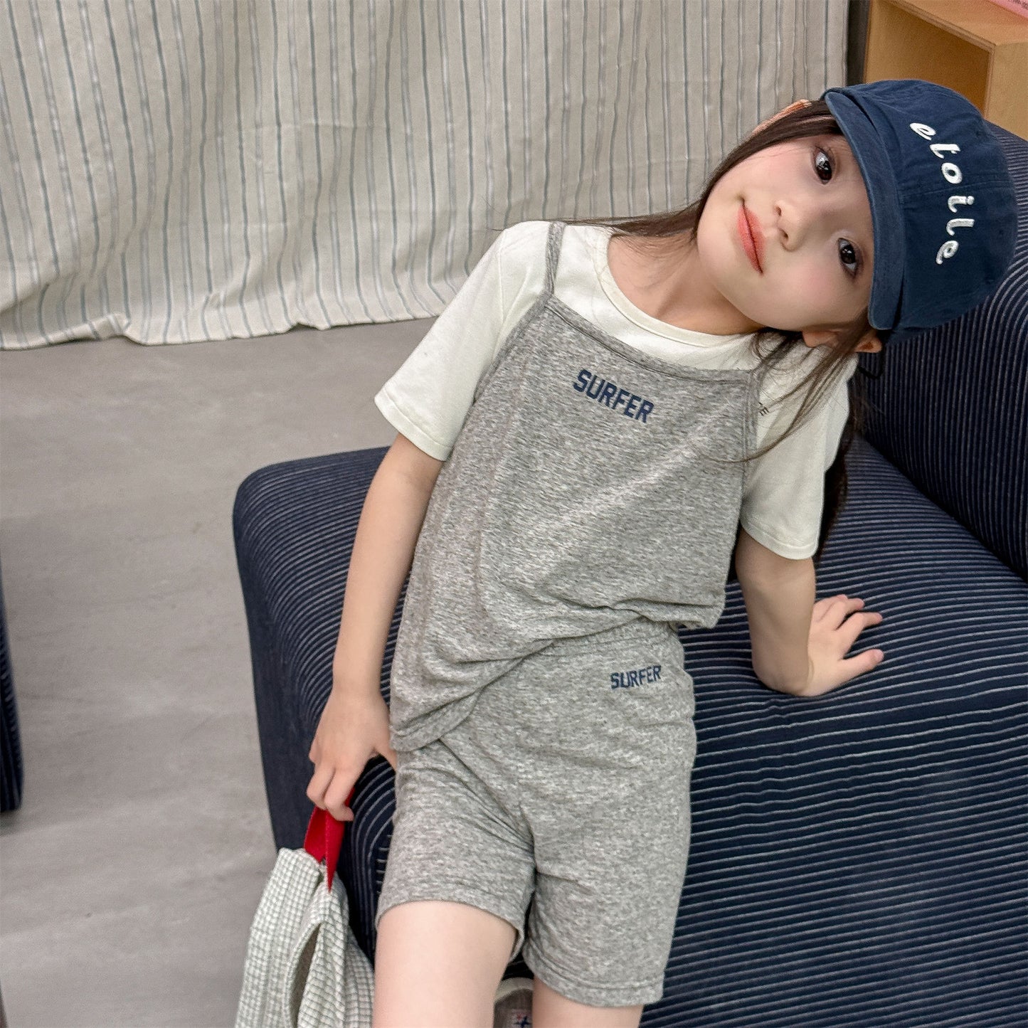 Sleeveless Logo Cami Shorts Set カレッジロゴ キャミソール ショートパンツ セット【mh0013448】
