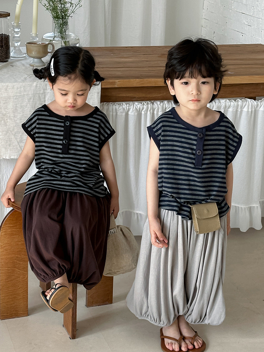 Solid Lantern Cotton Pants バルーン ロングパンツ【mh0013460】