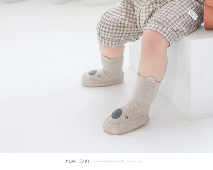 Baby Animal Jacquard Mid-Length Non-Slip Room Shoe Socks [mh0000913]