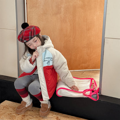 中綿ダウンジャケット パッチワーク アウター コート【mh0011900】