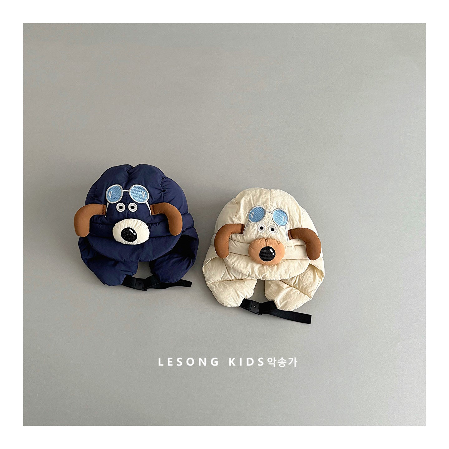 キッズ帽子 犬 ドッグ アップリケ 耳当て付き フライトキャップ【mh0011832】