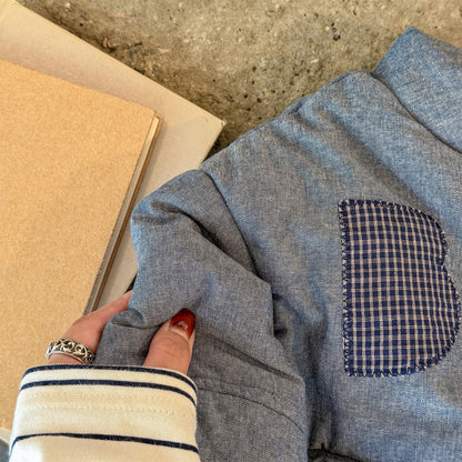 パッチワークブルゾン 中綿ジャケット コート【mh0011918】