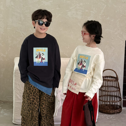 -アルファベットプリント長袖Tシャツ【mh0010760】 - mamahalo shop - 半袖Tシャツ -  べビー服 - 子供服 - 男の子 - 女の子