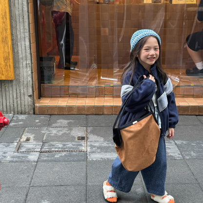 -バイカラージップアップフリースジャケットブルゾン裏起毛防寒アウター【mh0010912】 - mamahalo shop - ショートコート・ジャケット・ジャンパー -  べビー服 - 子供服 - 男の子 - 女の子